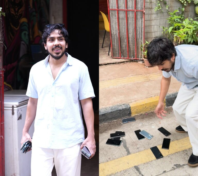 Why Is Adarsh Gourav carrying so many unreleased POVA Curve phones?