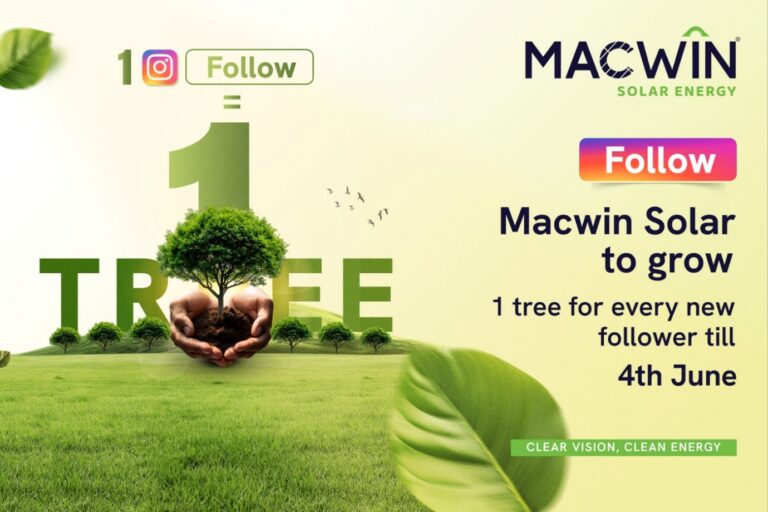 Macwin Solar Energy Launches “One Follow, One Tree” Campaign to Celebrate World Environment Day