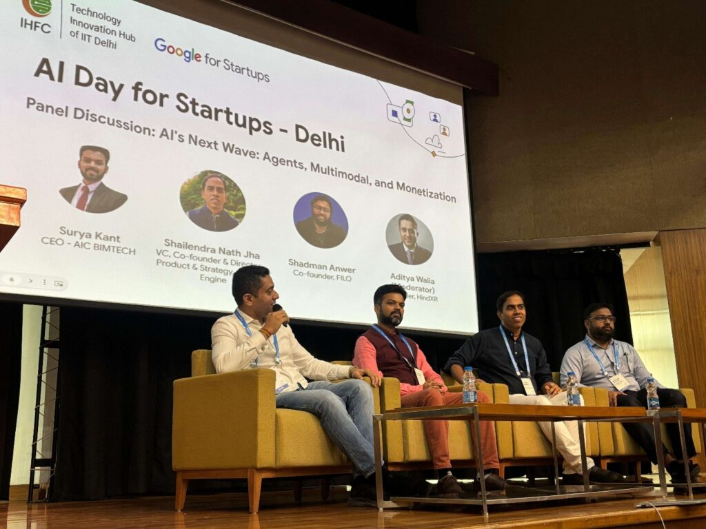 Atal Incubation Centre – Birla Institute of Management Technology (AIC-BIMTECH) at Google for Startups – AI Day for Startups at IIT Delhi