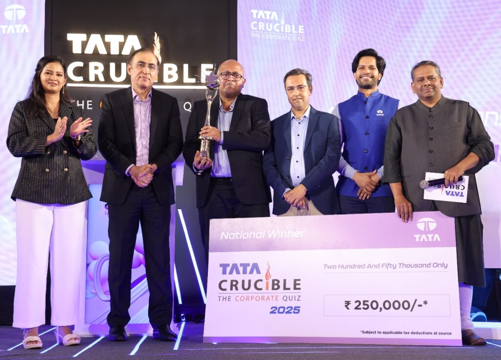 R Jayakanthan from Tata Consultancy Services Crowned National Champion at the Tata Crucible Corporate Quiz 2025