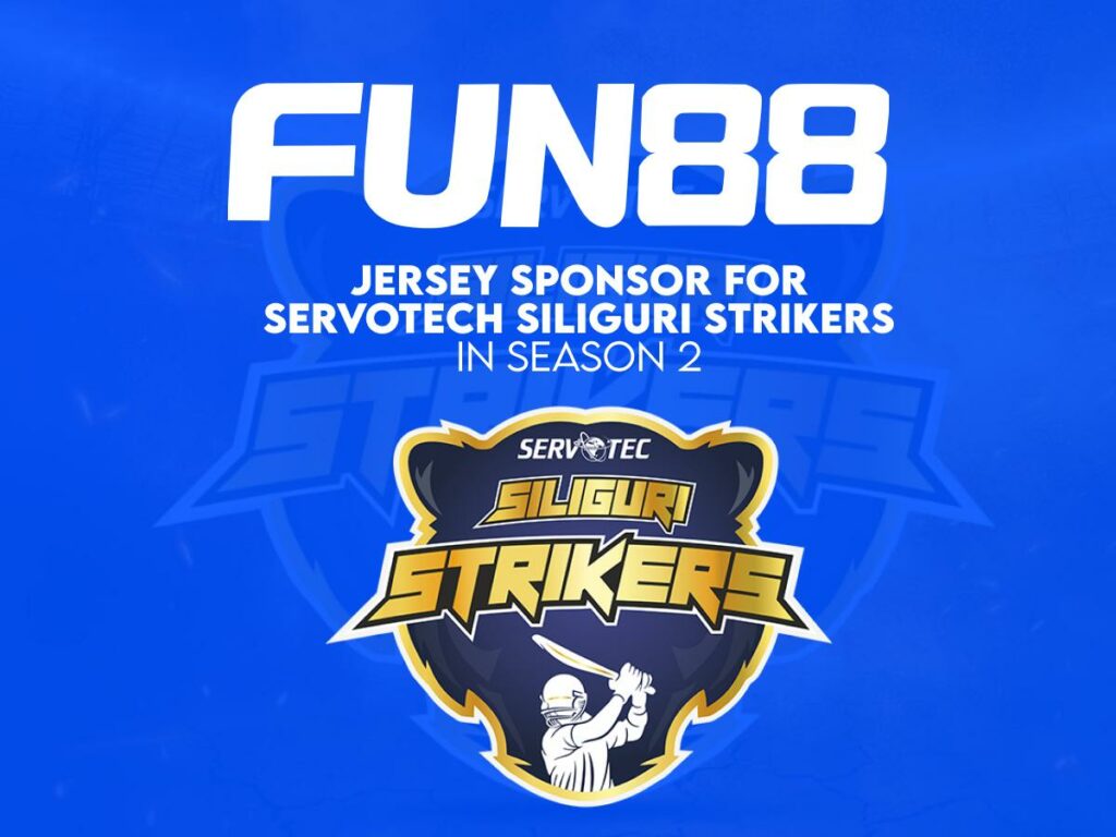 FUN88 India Announced as Jersey Sponsor for Servotech Siliguri Strikers in Season 2 of Bengal Pro T20 League