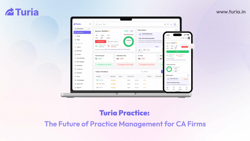 Turia, an IIM Lucknow Incubated Startup, Unveils Future-Ready Interface for Turia Practice: Paving the Way for AI to Revolutionize Practice Management for Chartered Accountants