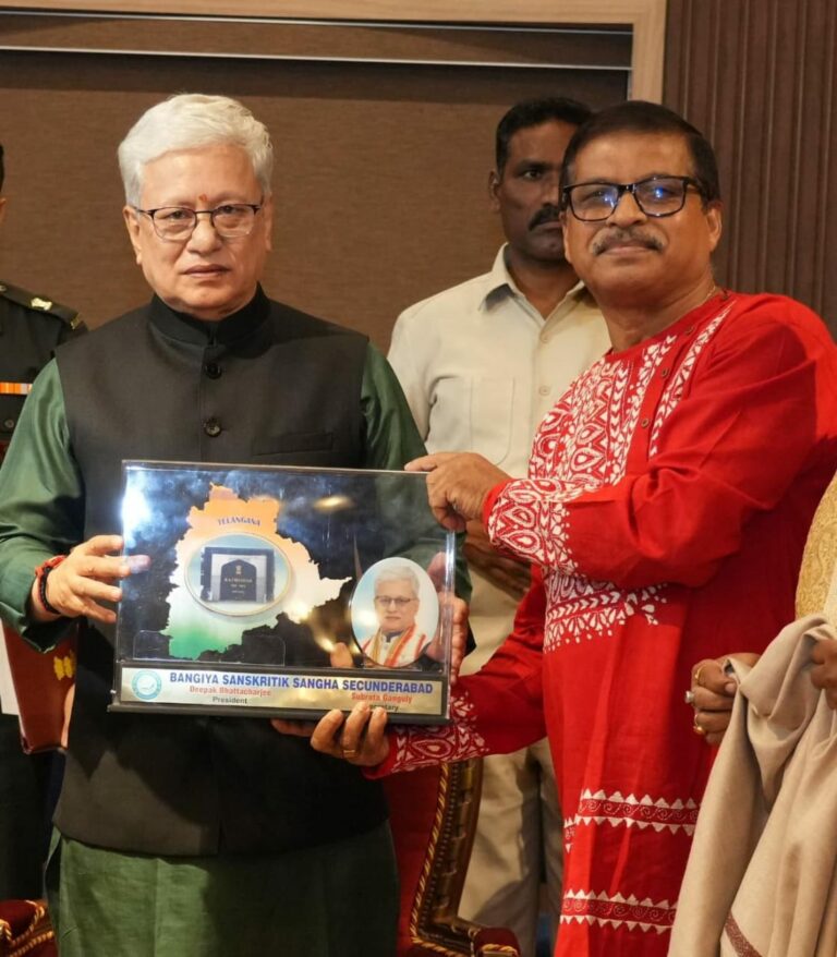 Raj Bhavan Telangana organizes West Bengal Foundation Day : Governor Shri Jishnu Dev Varma felicitates Bengali Pride in Hyderabad: Abhijeeth Bhattacharjee