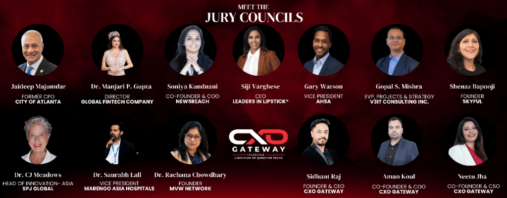 CXO Gateway by Question Techs unveils Jury Panel for 2025 Gala Awards to honor transformative leadership across industries.