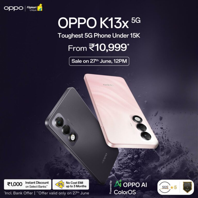 OPPO Launches K13x 5G – The Toughest and Most Durable Smartphone Starting at INR 10,999