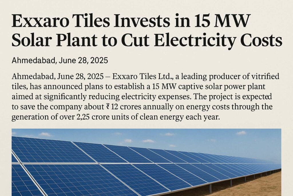 Exxaro Tiles Champions Solar Tech with Advanced 15 MW Captive Power Project
