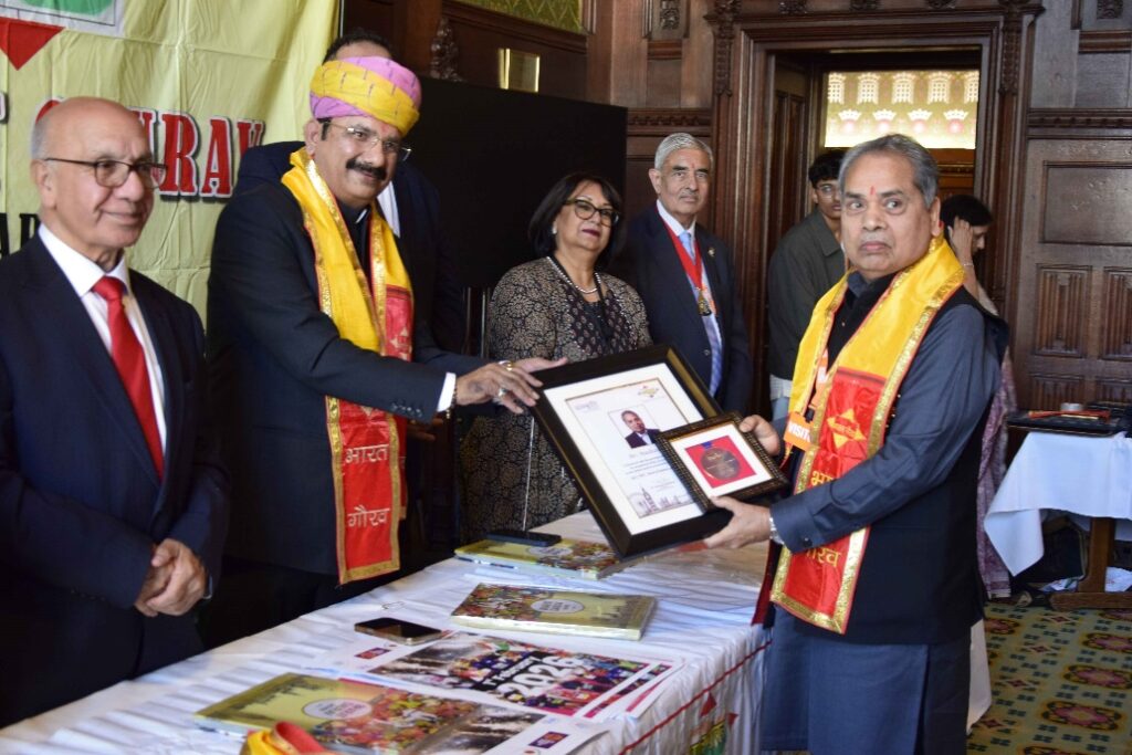 Renowned Tailor Madhav Agasti receives Bharat Gaurav Award in British Parliament