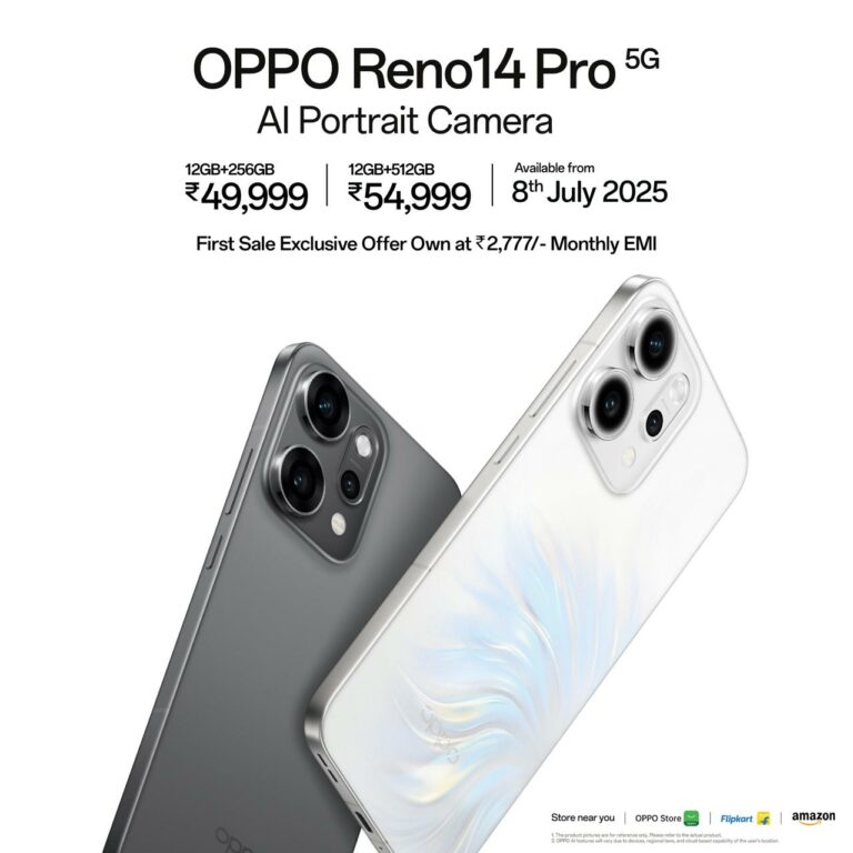 OPPO India Launches Reno14 Series with 3.5x Telephoto Camera, Wireless Charging, India First MediaTek Dimensity 8450, and much more