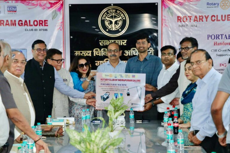 Revolution in Rural TB Diagnosis: Rotary Club Indirapuram Galore Donates Portable Digital X-ray Machine to Ghaziabad Health Department