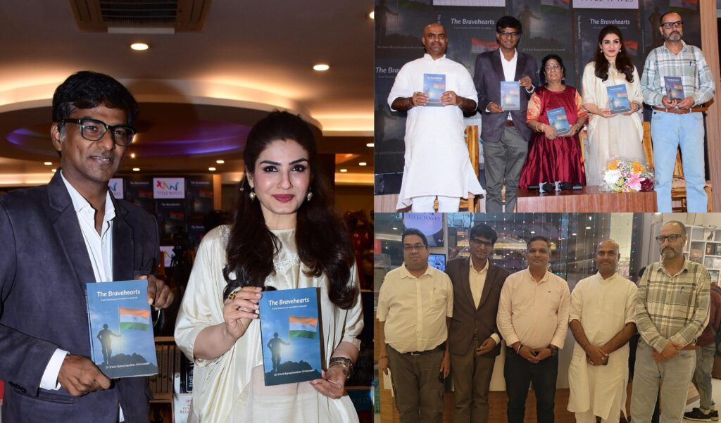 Raveena Tandon Launches The Bravehearts by Author Ramachandran Srinivasan, Revealing Indian Army’s Most Inspiring Reformative Mission