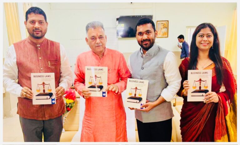 Higher Education Minister Releases “Business Laws” Book: A Milestone for Legal Education in Indore