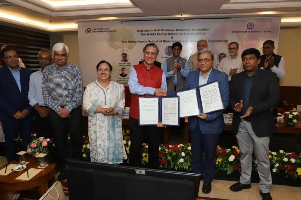 IIT Indore & Mehta Family Foundation Partner to Launch Two Landmark Academic Schools in Sustainability and Biomedical Engineering
