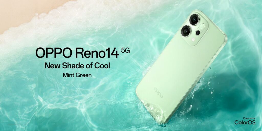 Riding High on 191% Sales Growth, OPPO Unveils Refreshing Mint Green Reno14 5G