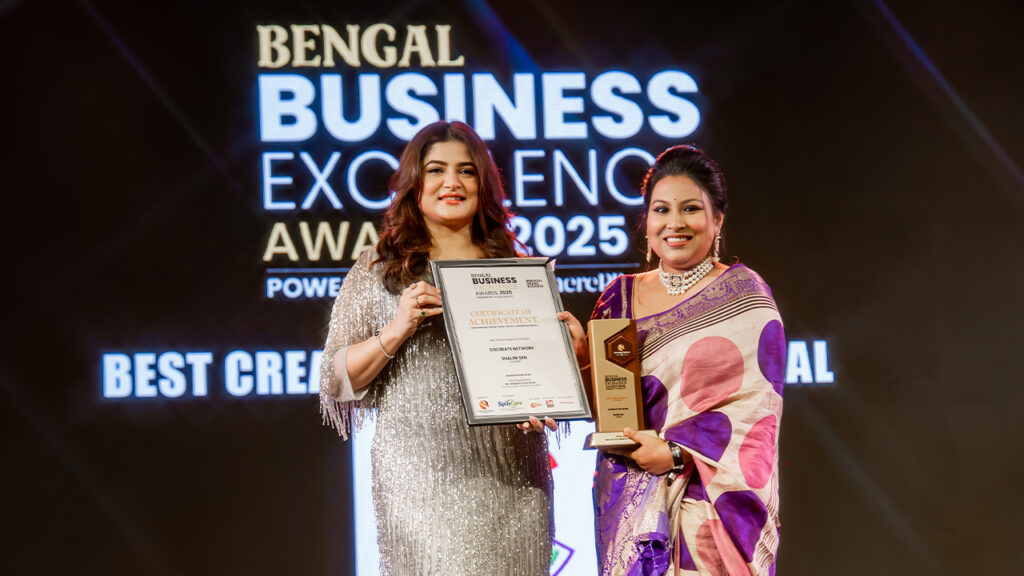Shalini Sen’s Cocreate Network Crowned ‘Best Creative Agency of Bengal’ at Bengal Business Excellence Award 2025