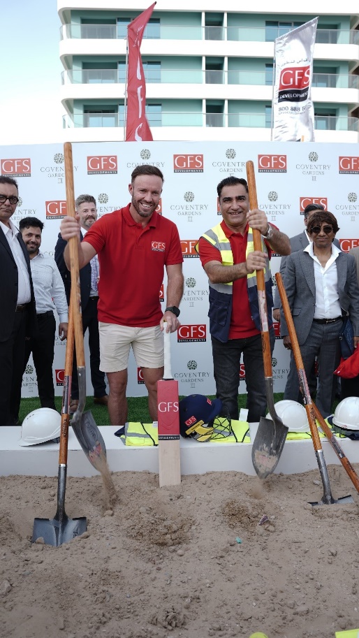 GFS Developments Breaks Ground on High-ROI Coventry Gardens II in DLRC with Mr. 360, AB de Villiers