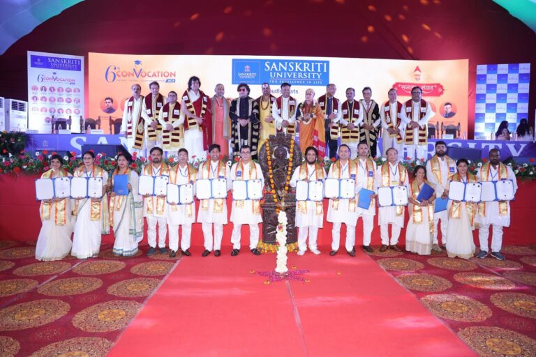 Sanskriti University Hosts Grand Sixth Convocation; 2045 Students Awarded Degrees