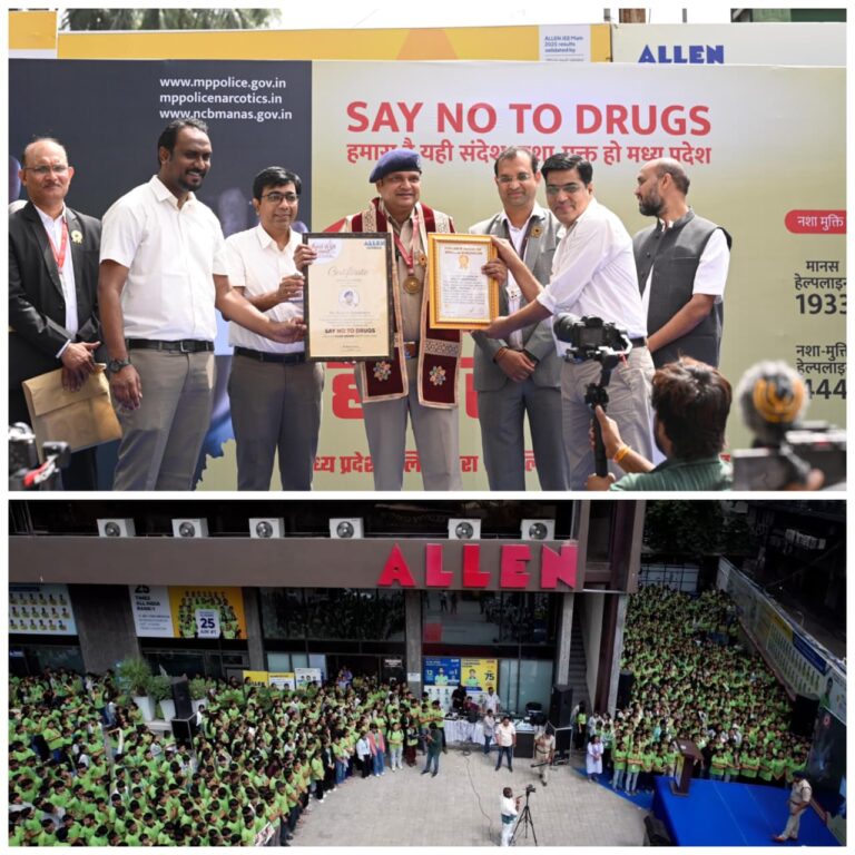 Rajesh Dandotiya Sets World Record for Largest Drug Awareness Session in Indore