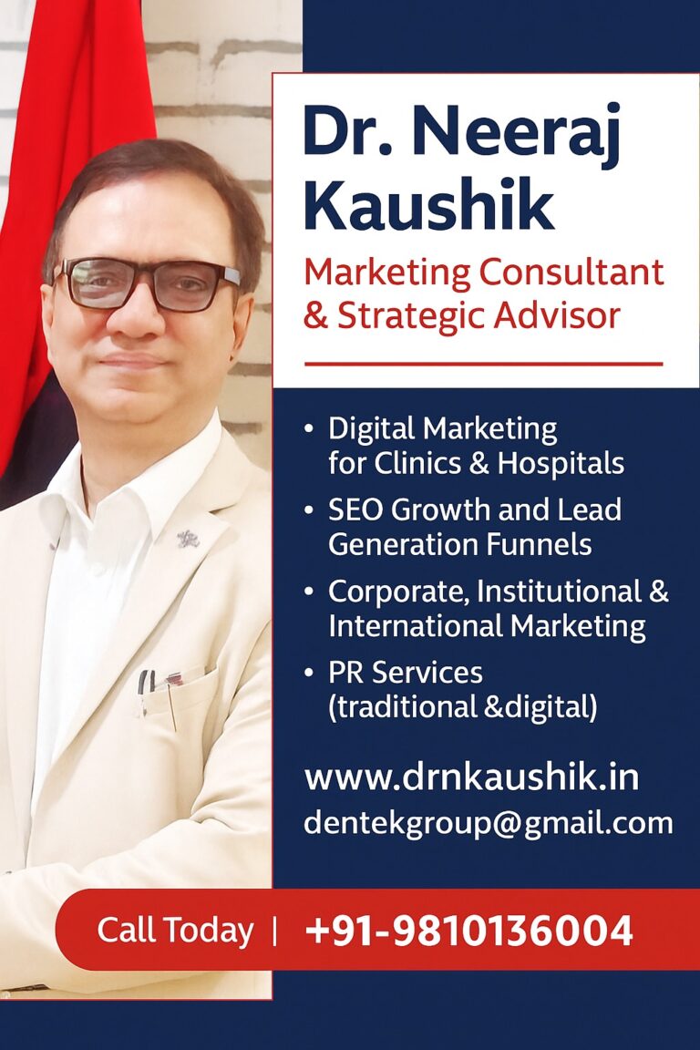 Meet Dr. Neeraj Kaushik: A Senior Marketing Consultant with a Difference, Championing Integrated Marketing & PR for Global Growth