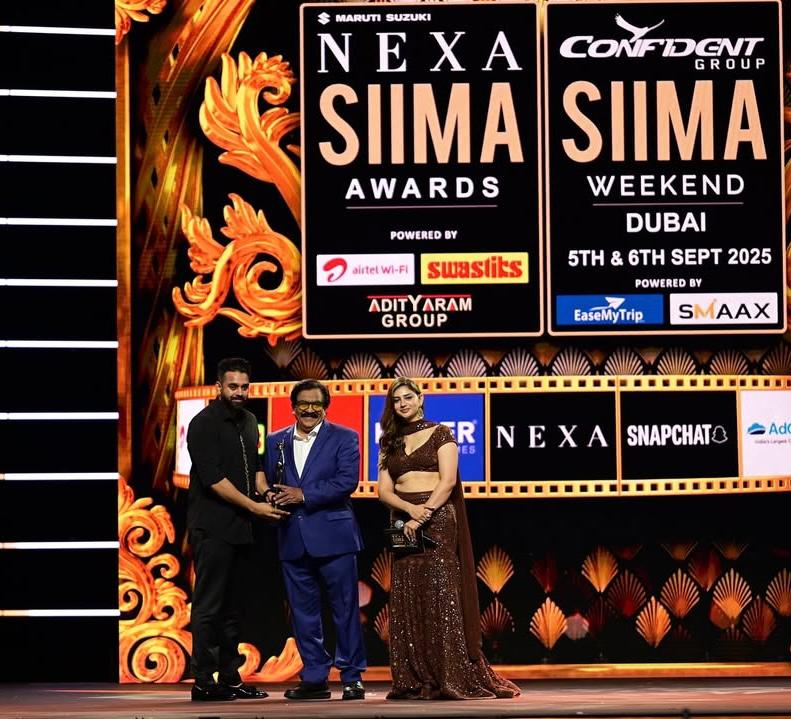 Shareef Muhammed and Cubes Entertainment honored with the SIIMA Award for Best Debut Producer, marking a proud milestone for Malayalam cinema