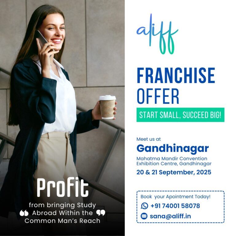 Aliff Overseas Education Invites Entrepreneurs to Join Its Franchise Revolution at FROEXPO Gujarat 2025