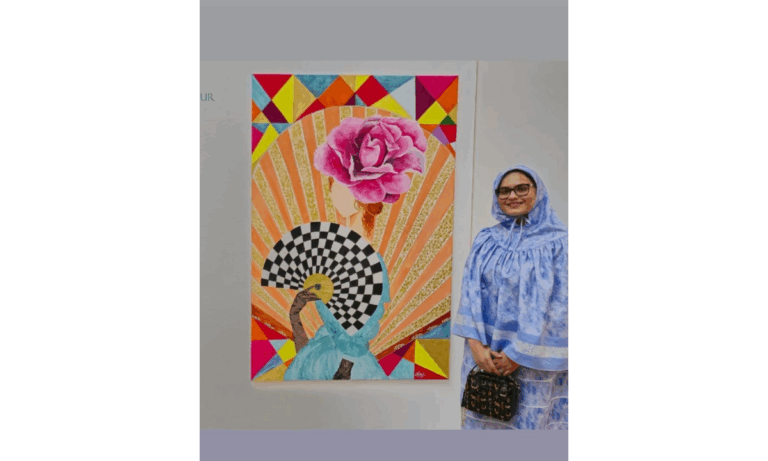 Bahrain’s Zainab Bassai was Honoured with a second place at India art festival for her masterpiece “A Lady with the Rose.”