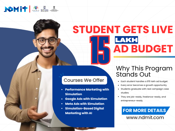 NDMIT Students Received Actual Ad Budgets for ₹15 Lakhs- Learn by doing, not Just Reading!