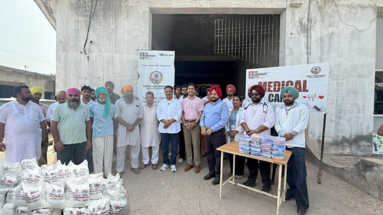 Great NavBharat Mission Foundation Under CGC University, Mohali, Extends Relief to Flood-Affected Punjab