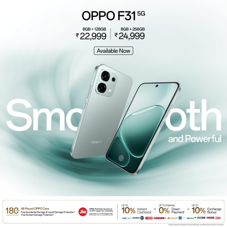 Celebrate the Festive Season with the All-New OPPO F31 5G – Available Nationwide from September 27 at INR 22,999
