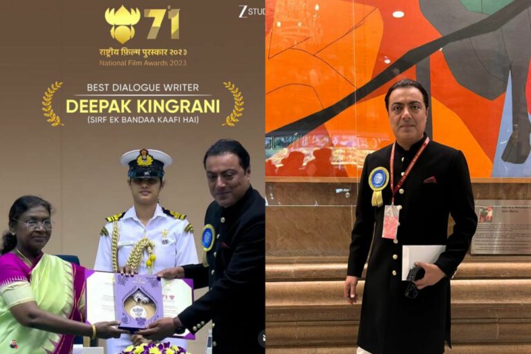 Deepak Kingrani receives National Film Award 2023 for Best Screenplay (Dialogue), highlighting craft and collaboration in Sirf Ek Bandaa Kaafi Hai.
