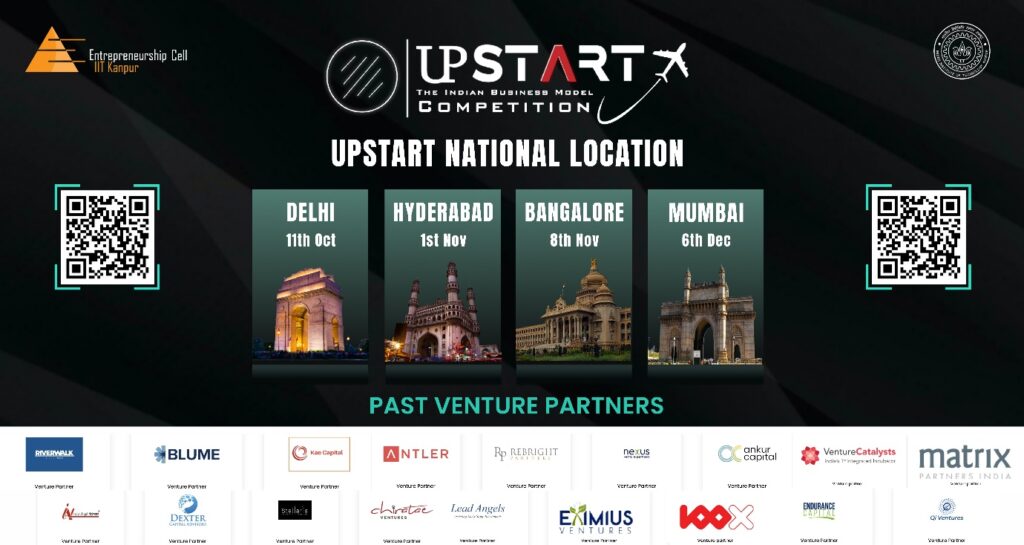 IIT Kanpur’s Entrepreneurship Cell Announces UpStart 2025: Flagship Pitching Event Across 4 Cities