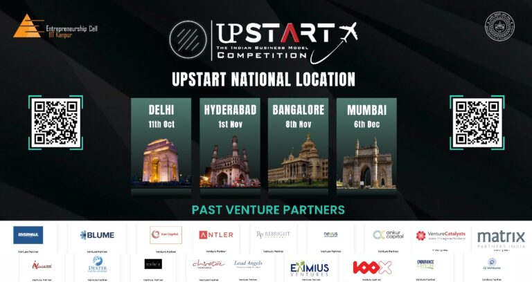 IIT Kanpur’s Entrepreneurship Cell Announces UpStart 2025: Flagship Pitching Event Across 4 Cities