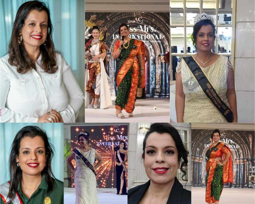 “Reshma Vaibhav Raute Crowned Mrs. International Woman of Substance Beauty with Brains 2024 in Dubai”