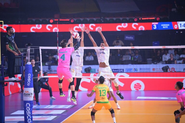 Chennai Blitz Hold Nerve to Beat Ahmedabad in PVL Classic