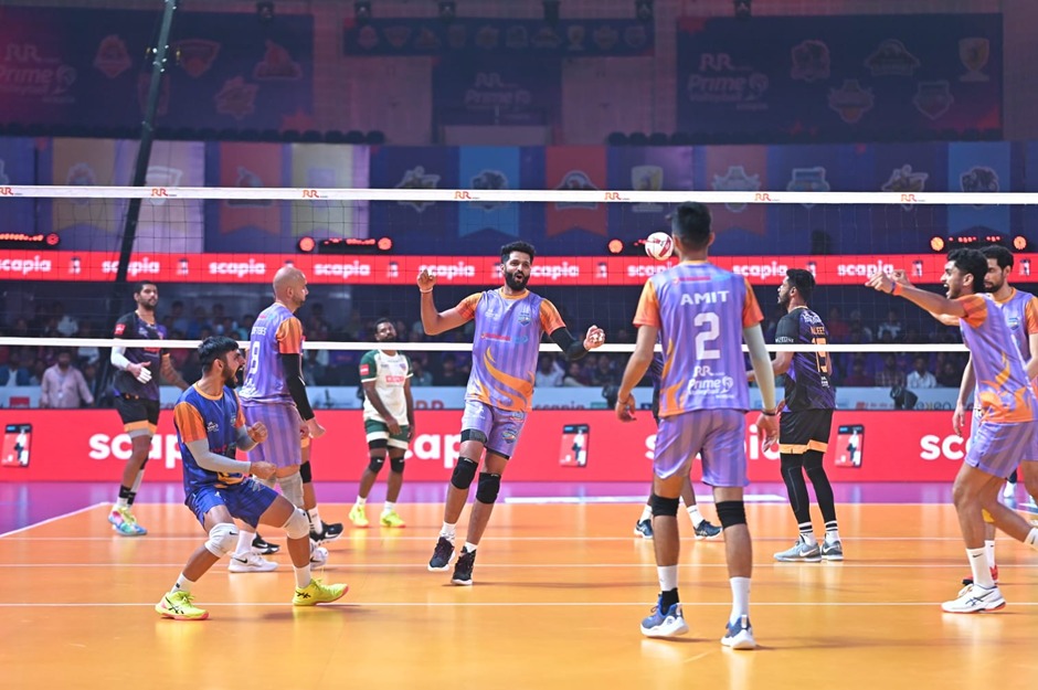 PVL 2025 Season 4 (Match 34): Mumbai Meteors triumph over Bengaluru Torpedoes to top the league table