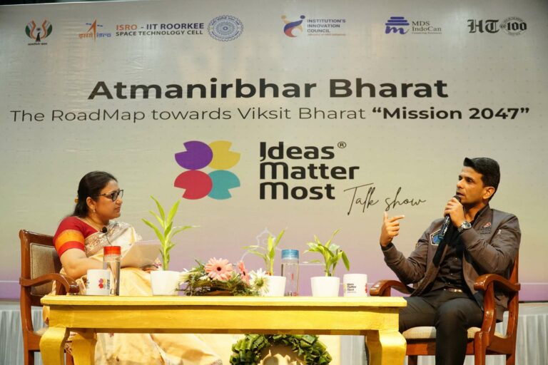“Ideas Matter Most” the prestigious talk show Roars at IIT Roorkee — Astronaut Shubhanshu Shukla Inspires Youth to Dream Big, Build Bold, and Lead India to 2047