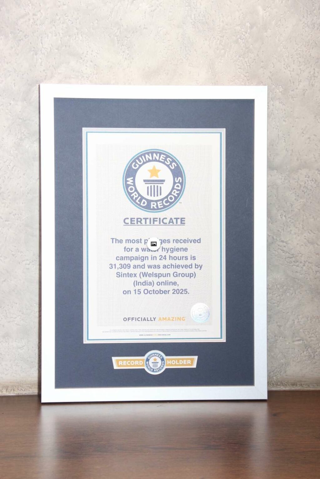 On Its 50th Anniversary, Sintex sets a ‘Guinness World Record’ to champion responsible water use across India