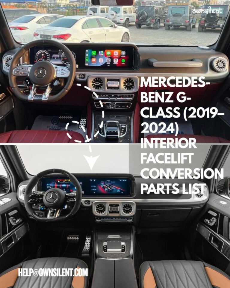 Mercedes-Benz G-Class 2019–2024 Interior Upgrade: Old-to-New MBUX 3 HU7 Retrofit Kit by OWNSILENT