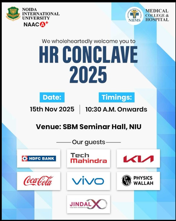 Noida International University Hosts HR Conclave 2025: Future of Talent, Technology & Transformation