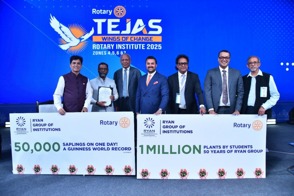 Ryan Group of Institutions and Rotary Club Launch India’s Largest School-Led Tree Plantation Drive