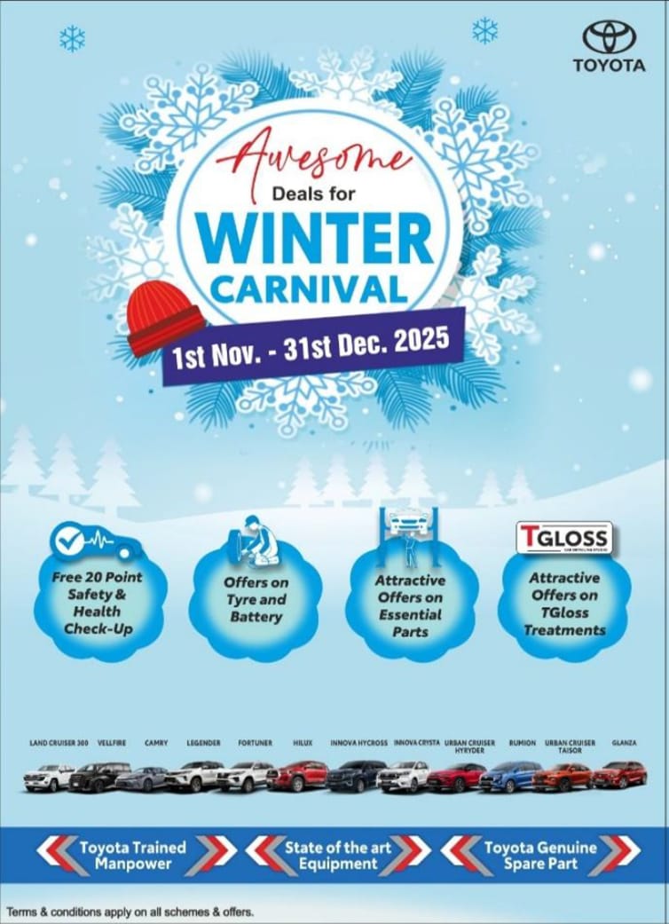 Toyota Kirloskar Motor Announces the ‘Winter Carnival” Service Campaign Across All Dealerships in North India