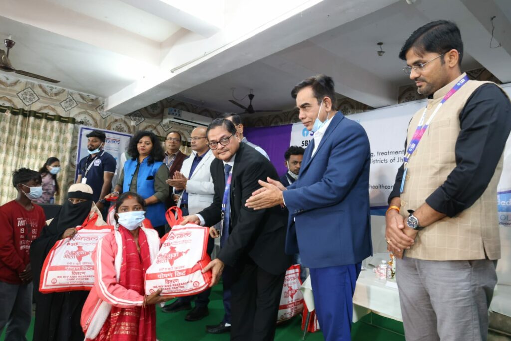RK HIV AIDS Research and Care Center and SBI Foundation distribute nutrition kits to TB patients in Ranchi