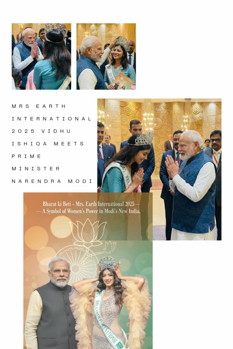 Mrs Earth International 2025 Vidhu Ishiqa Meets Prime Minister Modi During G20 in Johannesburg