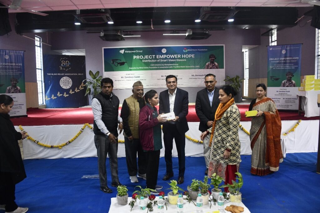 ManpowerGroup India Empowers Visually Impaired Students in Delhi with Smart Vision Glasses