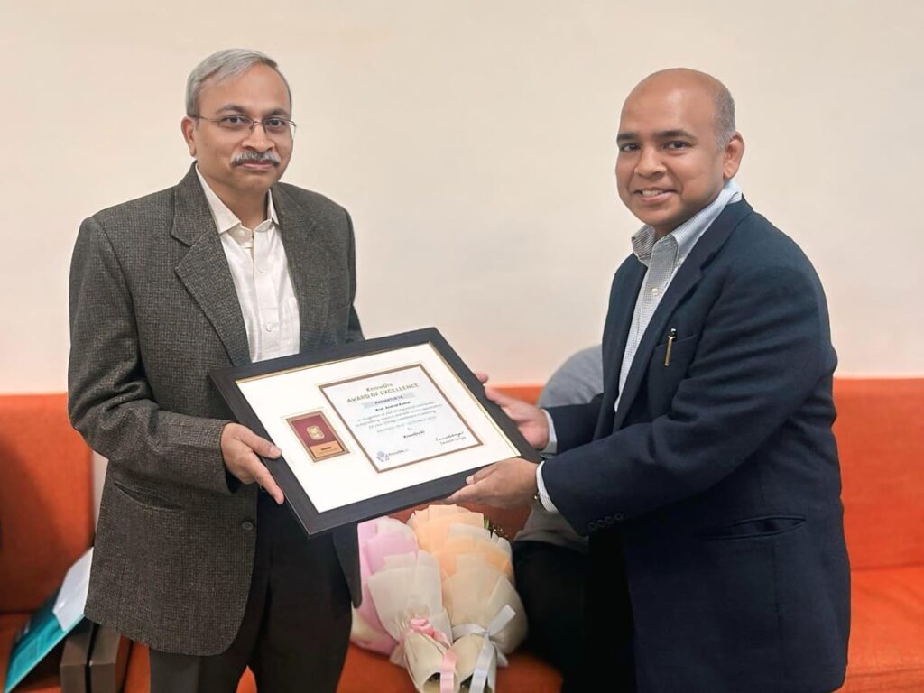 The KnowDis Award for Excellence Presented to Professor Anshul Kumar