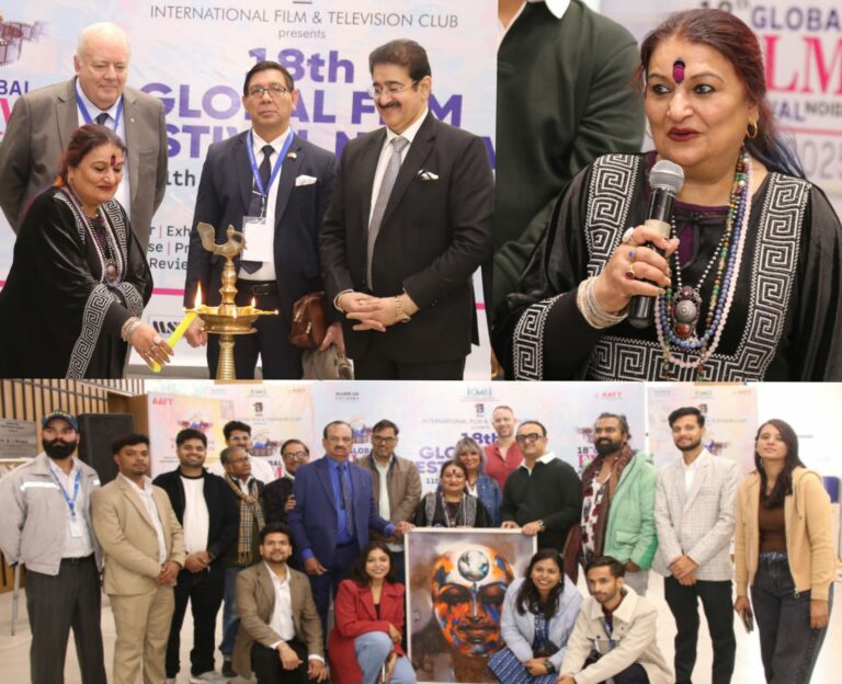 Renowned artist Kanchan Mehra’s painting exhibition at the 18th Global Film Festival Noida 2025