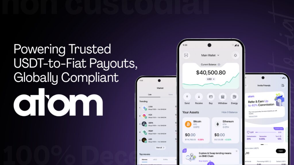 Atomwallets Emerges as a Licensed, Fully Compliant Global Infrastructure for Safe USDT-to-Fiat Payouts