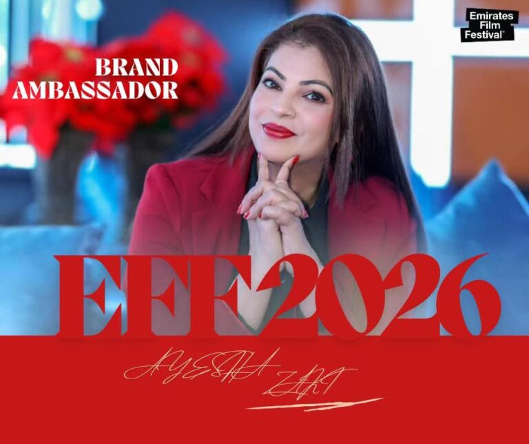 Ayesha Zaki Appointed Brand Ambassador for Emirates Film Festival 2026