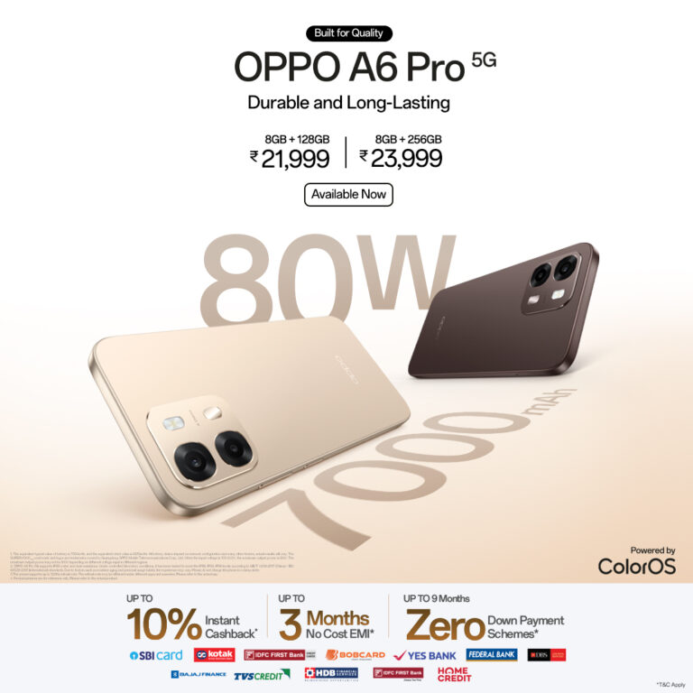 OPPO Launches A6 Pro 5G with Full-Spectrum Smoothness and Long-Lasting Performance Under ₹25,000