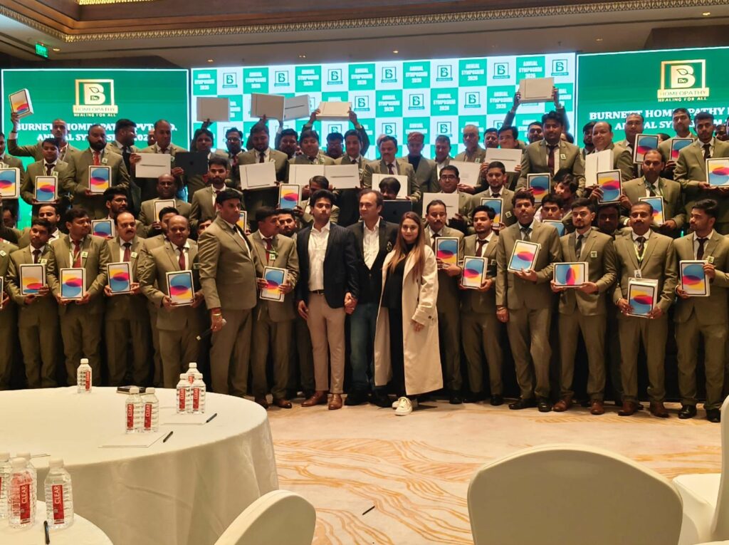 Burnett Homeopathy Rings in 2026 by Gifting MacBooks to 100 Employees in Jim Corbett