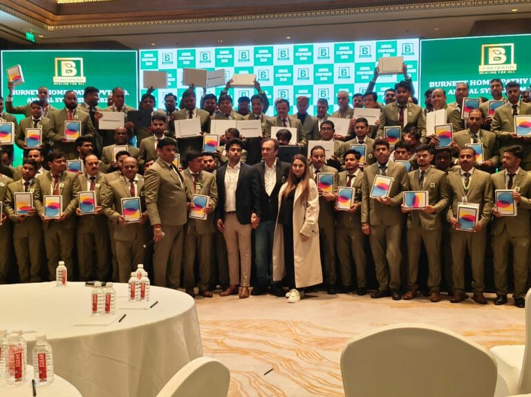 Burnett Homeopathy Rings in 2026 by Gifting MacBooks to 100 Employees in Jim Corbett